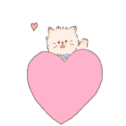 Cat Heart Sticker by koimoffee