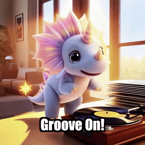 Happy Vinyl GIF by Divineasaur