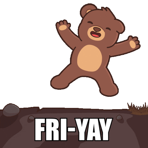 Teddy Bear Friday Sticker by BEARISH