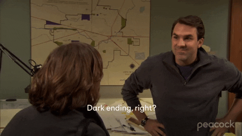 Dark Ending Right GIF by Parks and Recreation