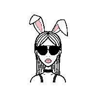 Bunny Boston Sticker by Pink Carrot