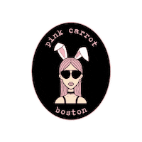 PinkCarrotBoston bunny girl pink carrot pink carrot boston Sticker