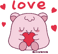Condaluna love happy heart pink Sticker