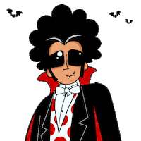 Halloween Vampire Sticker by Pepephone