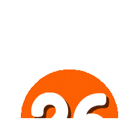 Orange Number Sticker