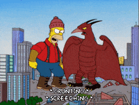 homer simpson fighting GIF