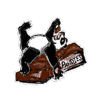 Panda Brownies Sticker by Edward B Cole Sr Academy