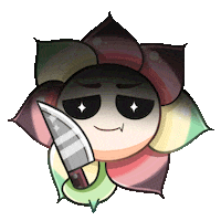 Flower Knife Sticker