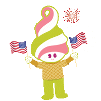Summer Usa Sticker by Menchie's Frozen Yogurt