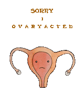 kenziecards pms badday punny ovary Sticker