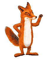 Fox Hello Sticker by Fläminger Jagd