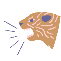 lion tiger Sticker by Birchbox