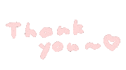ピンク Thank You Sticker