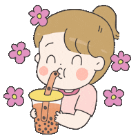 Happy Bubble Tea Sticker by 大姚Dayao