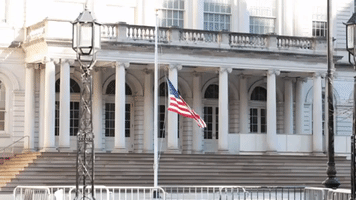 City Hall Flags Flown at Half-Staff Following Fatal Shooting of Rookie NYPD Officer