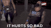 TalkNShop wwe wrestling shit pain GIF