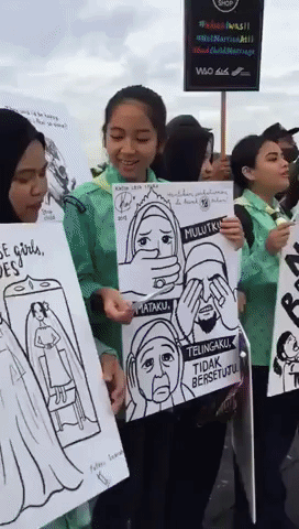Malaysian Girl Guides Join Protest Against Child Marriage