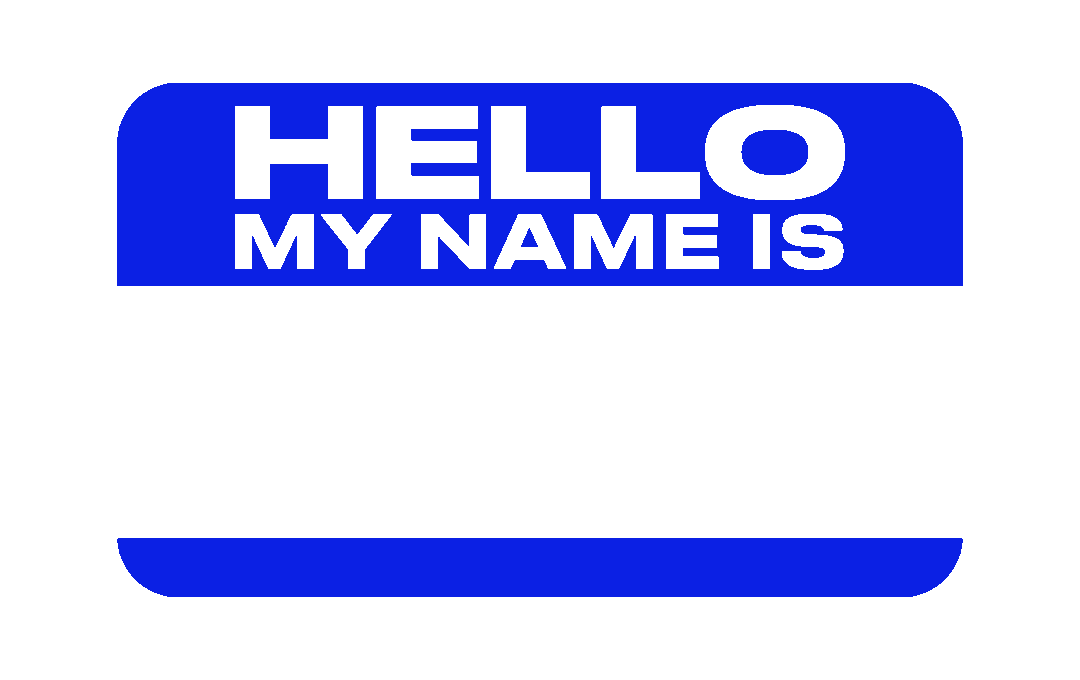 Hello My Name Is Tag Sticker