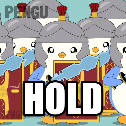 Holding Hold The Line GIF by Pudgy Penguins