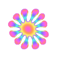 Flower Power Rainbow Sticker by Deep Space Violet