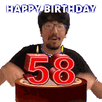 Happy 58Th Birthday Sticker