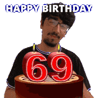 69Th Birthday Sticker