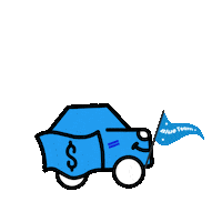 Blue Team Sell Your Car Sticker by Wheelzy