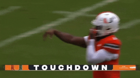 randynabors touchdown miami hurricanes cam ward GIF