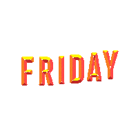Friday Text Sticker