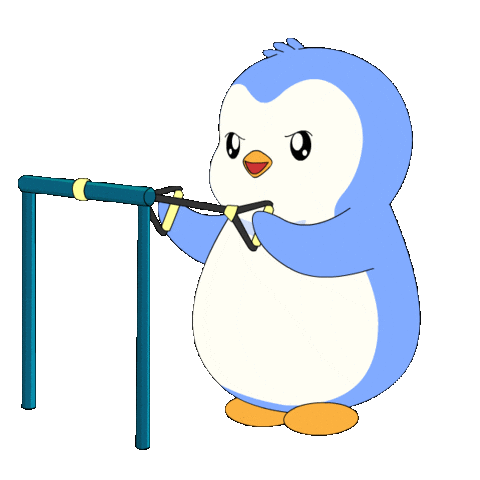 Gym Sweating Sticker by Pudgy Penguins