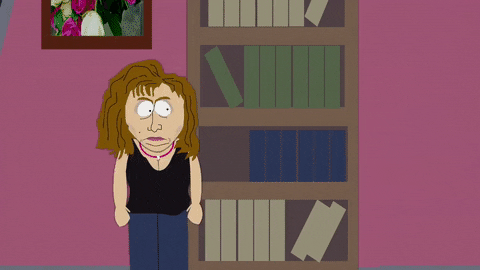 woman button GIF by South Park 