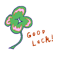 Illustration Good Luck Sticker