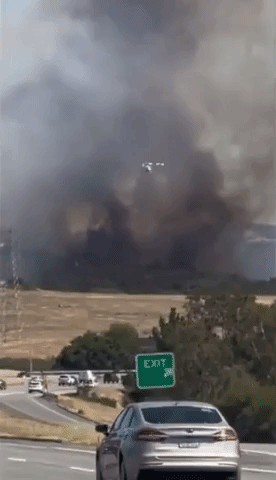 Edgewood Fire Blazes in San Francisco Bay Area