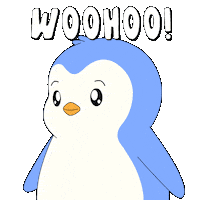 Happy Lets Go Sticker by Pudgy Penguins