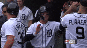 High Five Detroit Tigers GIF by MLB