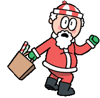 Christmas Santa Sticker by T. L. McBeth