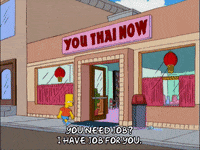 bart simpson restaurant GIF