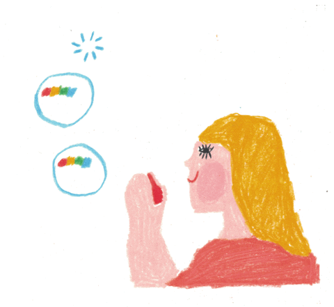 Rainbow Bubbles GIF by Danielle Chenette