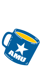 AmericanPublicUniversity coffee cup mug drink coffee Sticker