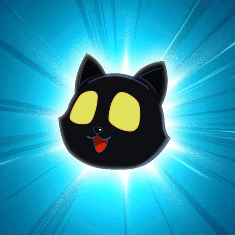 Glow Black Cat GIF by VeeFriends