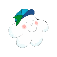 NinaAndOlga baseball cloud camping cap Sticker