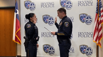 New Texas Police Officer Surprised by Son She Hadn't Seen in Two Years