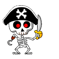 skull sword Sticker