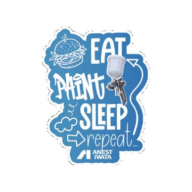 Spray Gun Car Paint Sticker by Anest Iwata