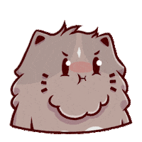 budjifriends cats toto pouting sulking Sticker