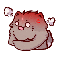 budjifriends angry cats mad toto Sticker