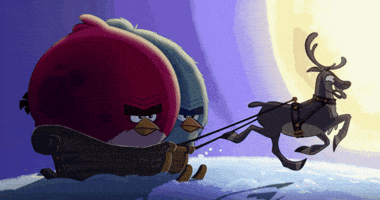 christmas snow GIF by Angry Birds