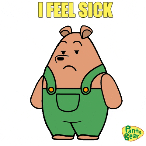 I Feel Sick Cute Cat GIF