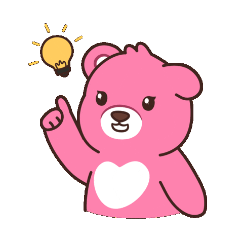 Think Teddy Bear Sticker by BEARISH