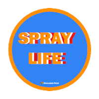 Spraying Canadian Sticker by Cloverdalepaint
